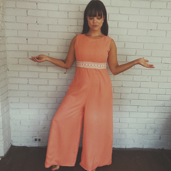 Vintage Pants - Vintage 1960’s Wide Leg Jumpsuit